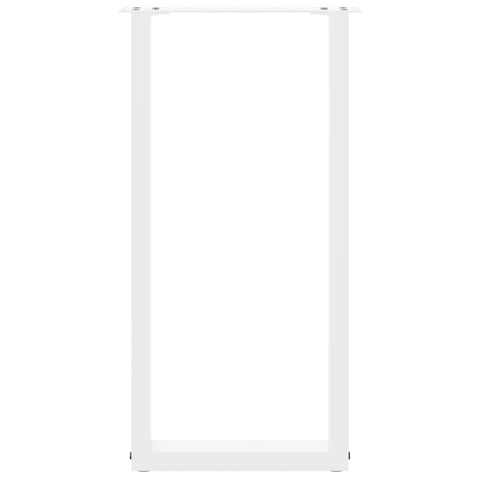 vidaXL Console Table Legs U-Shaped 2 pcs White 28x(72-73) cm Steel