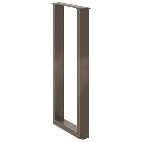 vidaXL Console Table Legs U-Shaped 2 pcs Natural Steel 28x(72-73) cm Steel