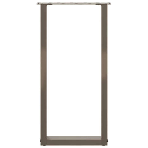 vidaXL Console Table Legs U-Shaped 2 pcs Natural Steel 28x(72-73) cm Steel