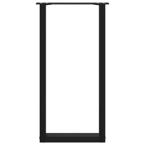 vidaXL Console Table Legs U-Shaped 2 pcs Black 38x(72-73) cm Steel