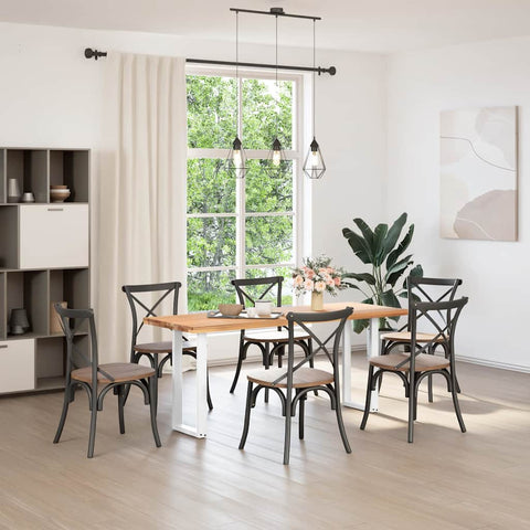 vidaXL Console Table Legs U-Shaped 2 pcs White 38x(72-73) cm Steel