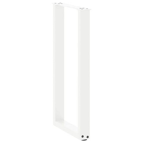 vidaXL Console Table Legs U-Shaped 2 pcs White 38x(72-73) cm Steel