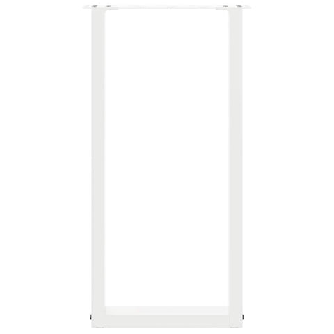 vidaXL Console Table Legs U-Shaped 2 pcs White 38x(72-73) cm Steel