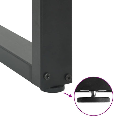 vidaXL Console Table Legs U-Shaped 2 pcs Anthracite 38x(72-73) cm Steel