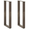 vidaXL Console Table Legs U-Shaped 2 pcs Natural Steel 38x(72-73) cm Steel