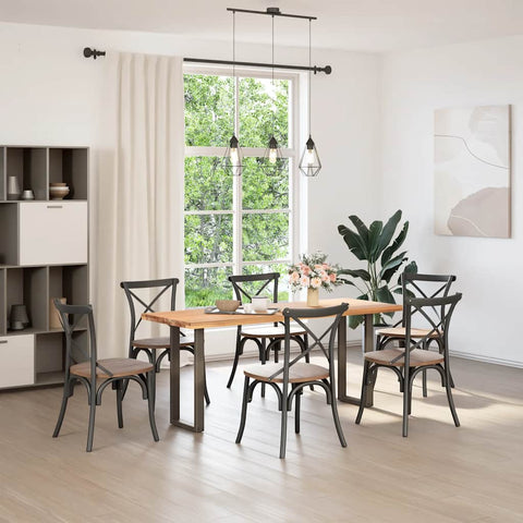 vidaXL Console Table Legs U-Shaped 2 pcs Natural Steel 38x(72-73) cm Steel