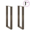 vidaXL Console Table Legs U-Shaped 2 pcs Natural Steel 38x(72-73) cm Steel
