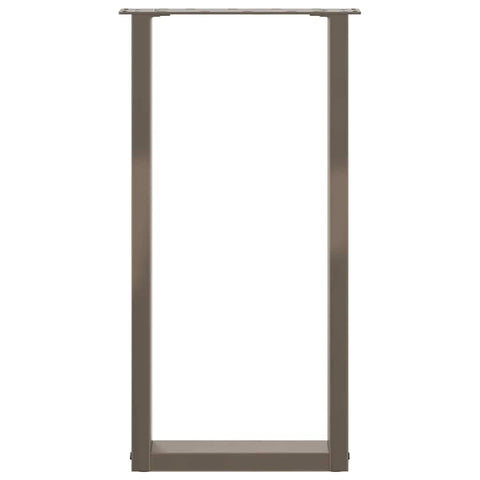 vidaXL Console Table Legs U-Shaped 2 pcs Natural Steel 38x(72-73) cm Steel