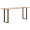 vidaXL Console Table Legs U-Shaped 2 pcs Natural Steel 38x(72-73) cm Steel