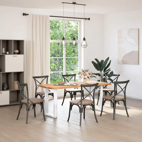 vidaXL Dining Table Legs U-Shaped 2 pcs White 50x(72-73) cm Steel