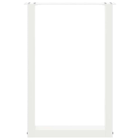 vidaXL Dining Table Legs U-Shaped 2 pcs White 50x(72-73) cm Steel