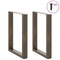 vidaXL Dining Table Legs U-Shaped 2 pcs Natural Steel 60x(72-73) cm Steel