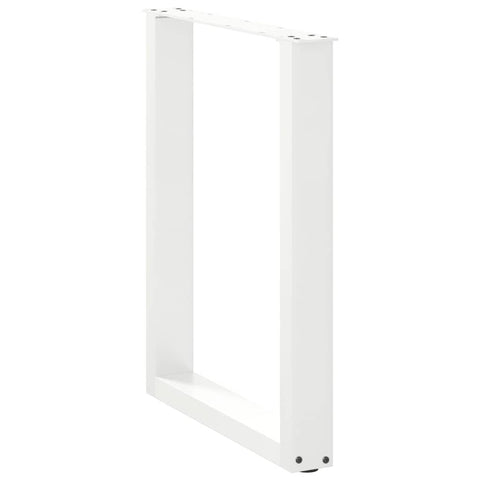 vidaXL Dining Table Legs U-Shaped 2 pcs White 70x(72-73) cm Steel