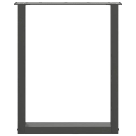 vidaXL Coffee Table Legs U-Shaped 2 pcs Anthracite 70x(72-73) cm Steel