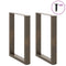 vidaXL Dining Table Legs U-Shaped 2 pcs Natural Steel 70x(72-73) cm Steel