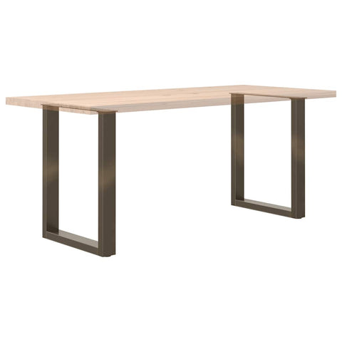 vidaXL Dining Table Legs U-Shaped 2 pcs Natural Steel 70x(72-73) cm Steel