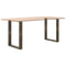 vidaXL Dining Table Legs U-Shaped 2 pcs Natural Steel 70x(72-73) cm Steel