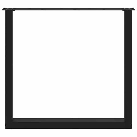 vidaXL Coffee Table Legs U-Shaped 2 pcs Black 80x(72-73) cm Steel