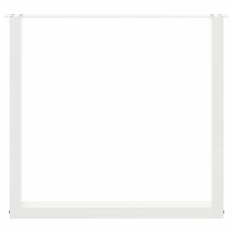 vidaXL Dining Table Legs U-Shaped 2 pcs White 80x(72-73) cm Steel