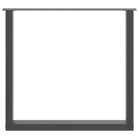 vidaXL Coffee Table Legs U-Shaped 2 pcs Anthracite 80x(72-73) cm Steel