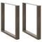 vidaXL Dining Table Legs U-Shaped 2 pcs Natural Steel 80x(72-73) cm Steel