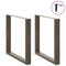 vidaXL Dining Table Legs U-Shaped 2 pcs Natural Steel 80x(72-73) cm Steel