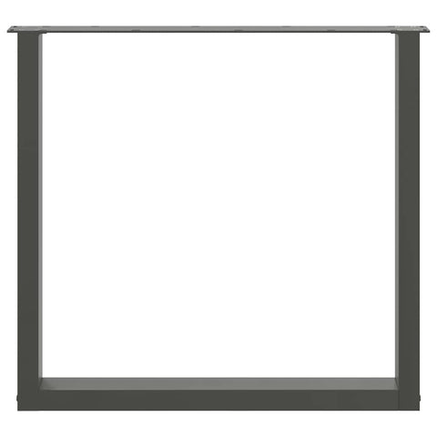 vidaXL Coffee Table Legs U-Shaped 2 pcs Anthracite 90x(72-73) cm Steel