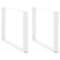 vidaXL Coffee Table Legs U-Shaped 2 pcs White 100x(72-73) cm Steel