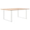 vidaXL Coffee Table Legs U-Shaped 2 pcs White 100x(72-73) cm Steel