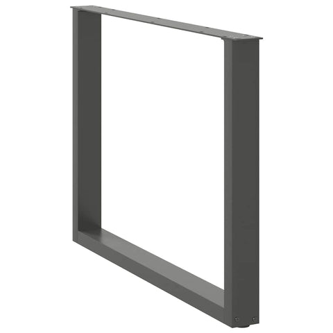 vidaXL Dining Table Legs U-Shaped 2 pcs Anthracite 100x(72-73) cm Steel
