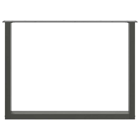 vidaXL Dining Table Legs U-Shaped 2 pcs Anthracite 100x(72-73) cm Steel