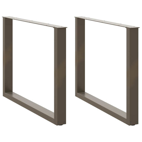 vidaXL Coffee Table Legs U-Shaped 2 pcs Natural Steel 100x(72-73) cm Steel