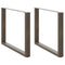 vidaXL Coffee Table Legs U-Shaped 2 pcs Natural Steel 100x(72-73) cm Steel