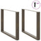 vidaXL Coffee Table Legs U-Shaped 2 pcs Natural Steel 100x(72-73) cm Steel