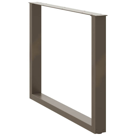 vidaXL Coffee Table Legs U-Shaped 2 pcs Natural Steel 100x(72-73) cm Steel