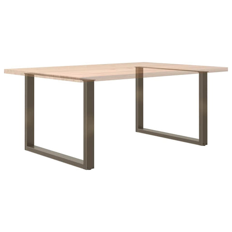 vidaXL Coffee Table Legs U-Shaped 2 pcs Natural Steel 100x(72-73) cm Steel