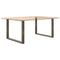 vidaXL Coffee Table Legs U-Shaped 2 pcs Natural Steel 100x(72-73) cm Steel