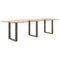 vidaXL Dining Table Legs U-Shaped 3 pcs Natural Steel 70x(72-73) cm Steel