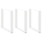 vidaXL Coffee Table Legs U-Shaped 3 pcs White 80x(72-73) cm Steel