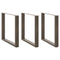 vidaXL Dining Table Legs U-Shaped 3 pcs Natural Steel 80x(72-73) cm Steel