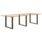 vidaXL Dining Table Legs U-Shaped 3 pcs Natural Steel 80x(72-73) cm Steel