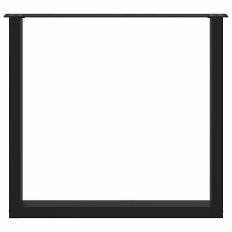 vidaXL Coffee Table Legs U-Shaped 3 pcs Black 90x(72-73) cm Steel