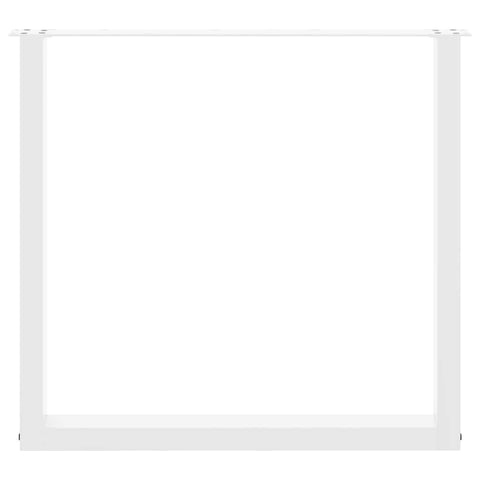 vidaXL Dining Table Legs U-Shaped 3 pcs White 90x(72-73) cm Steel