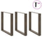 vidaXL Coffee Table Legs U-Shaped 3 pcs Natural Steel 90x(72-73) cm Steel