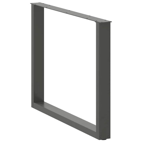 vidaXL Coffee Table Legs U-Shaped 2 pcs Anthracite 100x(72-73) cm Steel
