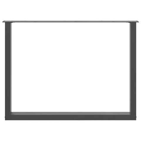 vidaXL Coffee Table Legs U-Shaped 2 pcs Anthracite 100x(72-73) cm Steel