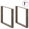 vidaXL Dining Table Legs U-Shaped 3 pcs Natural Steel 100x(72-73) cm Steel