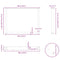 vidaXL Dining Table Legs U-Shaped 3 pcs Natural Steel 100x(72-73) cm Steel