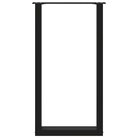 vidaXL Bar Table Legs U-Shaped 2 pcs Black 40x(90-91) cm Steel
