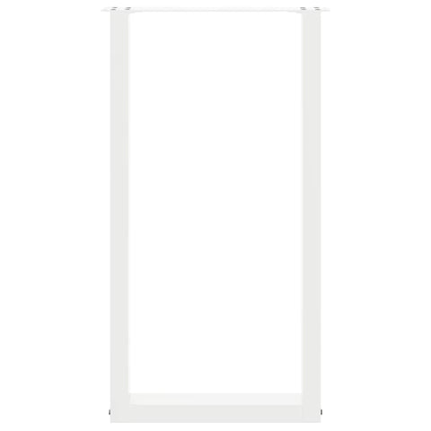 vidaXL Bar Table Legs U-Shaped 2 pcs White 40x(90-91) cm Steel